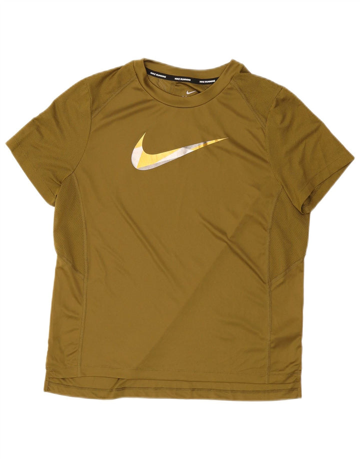 Nike Dri Fit Graphic Camiseta para hombre, talla grande, color caqui, poliéster