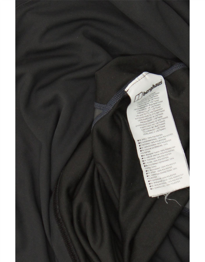Berghaus Hombre Camiseta Top Large Negro Colorblock Poliéster