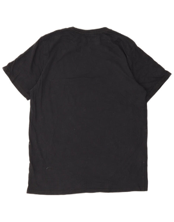 Volcom Camiseta gráfica de corte moderno para hombre, talla grande, algodón negro