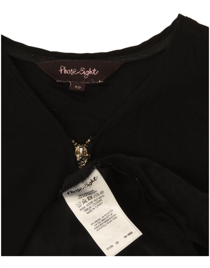 Blusa para mujer Phase Eight Top UK 42 Viscosa negra mediana