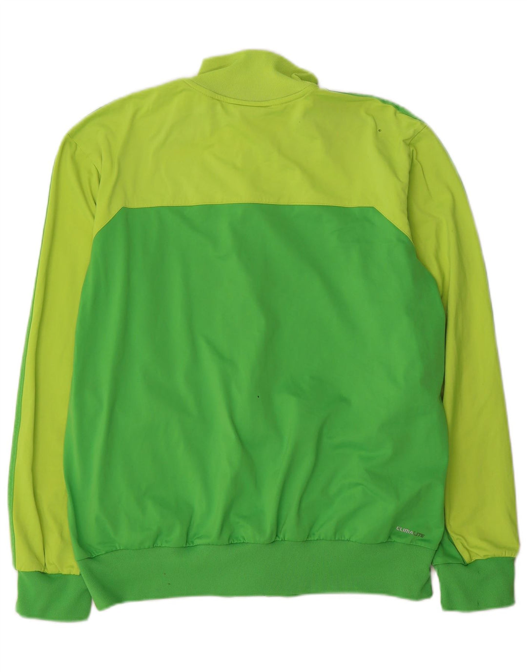 Adidas Mens Climalite Chándal Top Chaqueta Grande Verde Colorblock