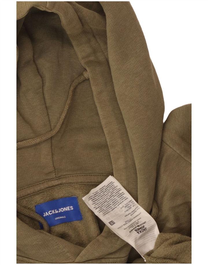 JACK & JONES Hombre Sudadera con Capucha Jumper Medium Khaki Algodón