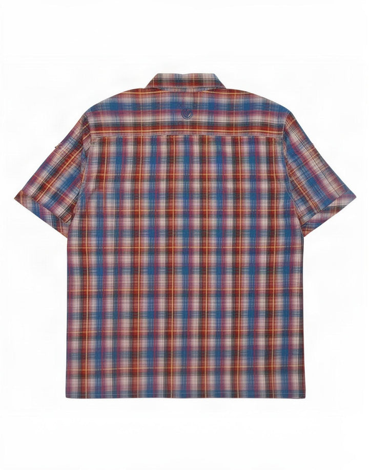 Camisa de manga corta para hombre Fat Face de algodón con cuadros azules grandes