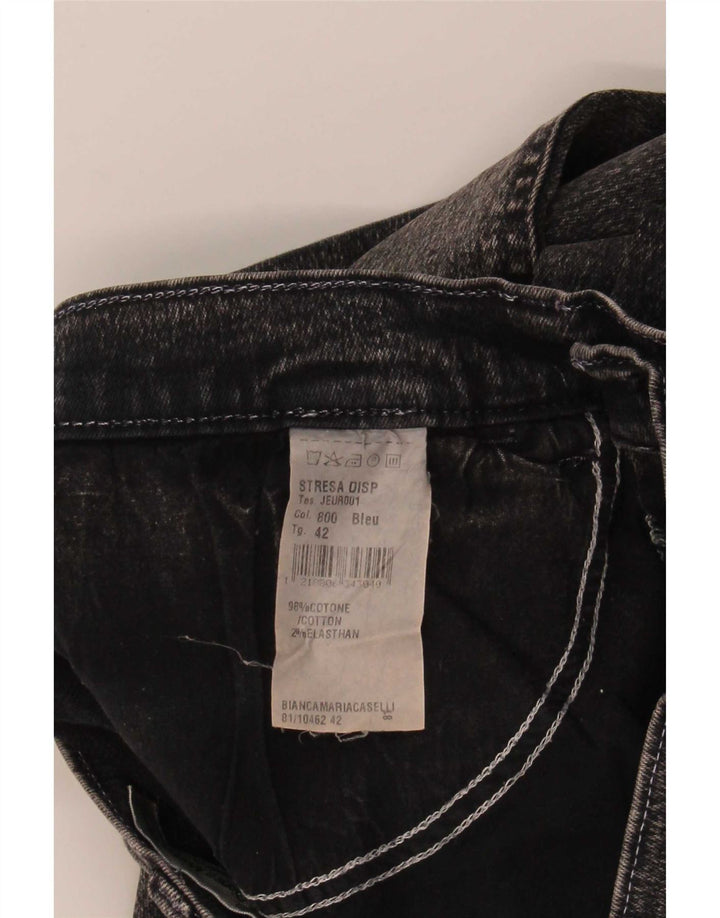 Bianca Maria Caselli Jeans Bootcut para Mujer IT 42 Medium W27 L30 Algodón Negro