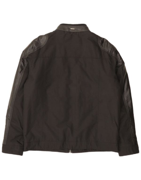 Calvin Klein Chaqueta cortavientos bomber para hombre Reino Unido 38 Mediano Negro Moderno