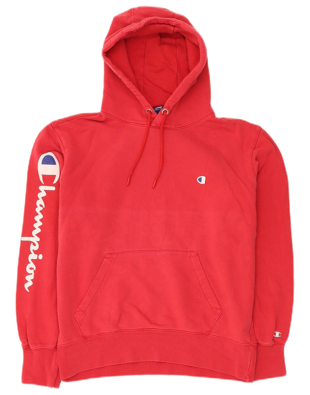 CHAMPION Jersey con capucha gráfica para hombre, talla grande, rojo