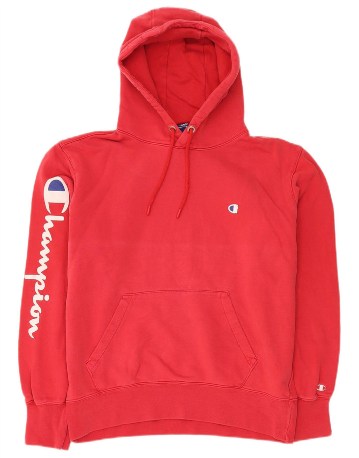 CHAMPION Jersey con capucha gráfica para hombre, talla grande, rojo