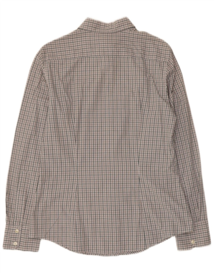 Camisa Benetton Mujer ES 44 Grande Gris Algodón