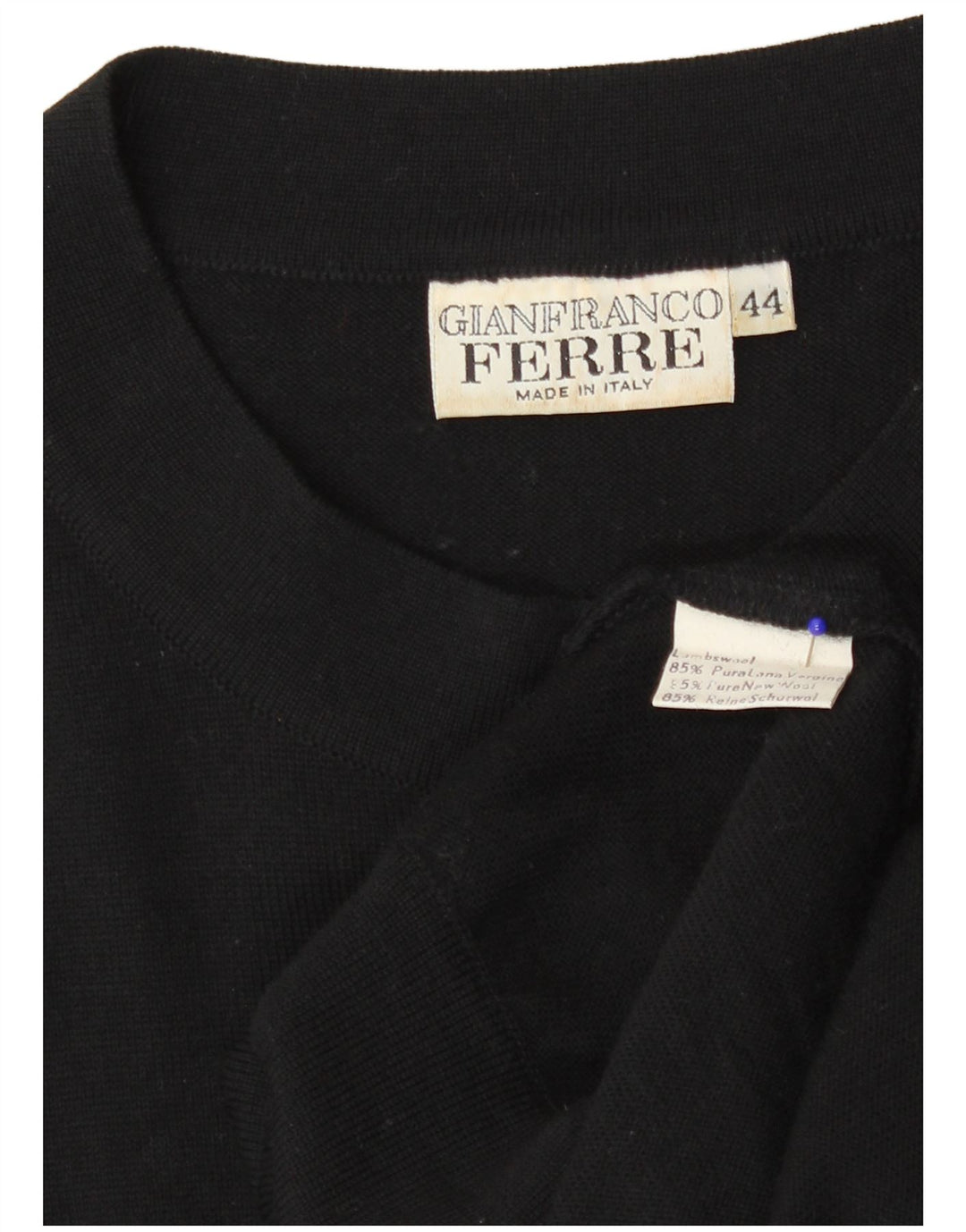 Gianfranco Ferre Vestido gráfico con cintura caída para mujer IT 44 Medium Black