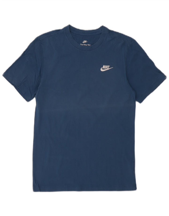 Camiseta Nike Hombre Top XS Azul Algodón