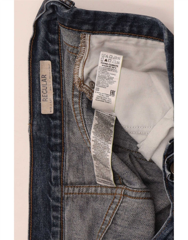 Marks & Spencer Vaqueros rectos regulares para hombre W42 L31 Algodón azul