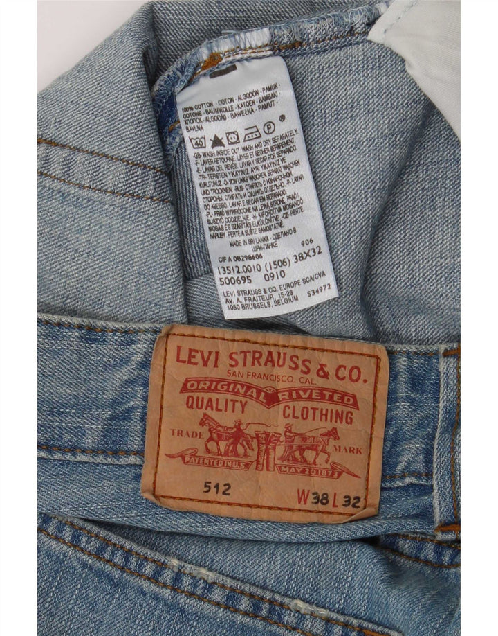 Levi's Hombre 512 Slim Tapered Jeans W38 L32 Algodón Azul