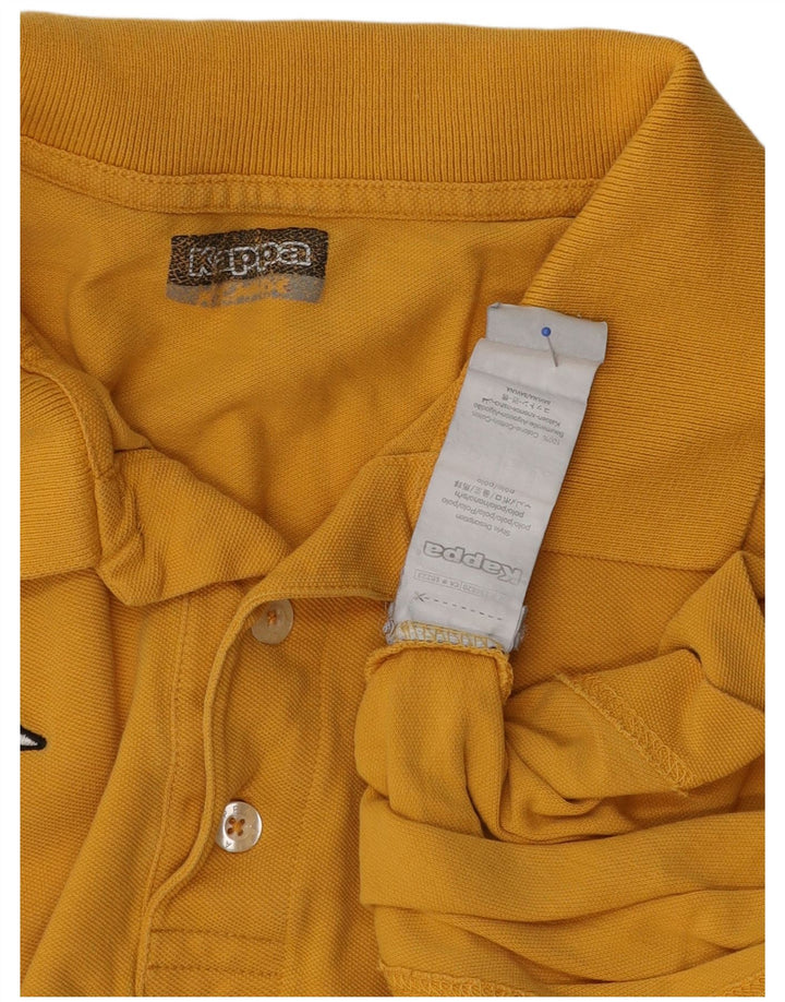 Polo Kappa Hombre Grande Amarillo Algodón
