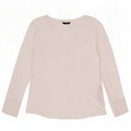 Massimo Dutti Mujer Top Transparente Manga Larga UK 42 Medium White Lyocell