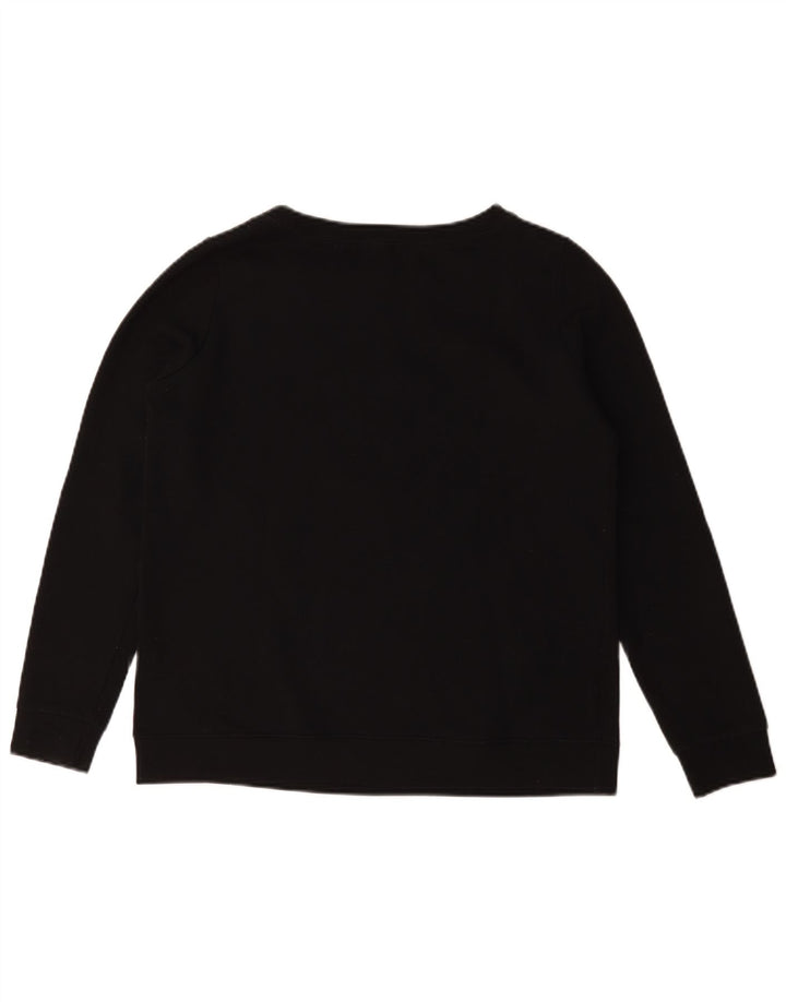 Converse Mujer Graphic Sudadera Jumper UK 14 Mediano Negro Algodón