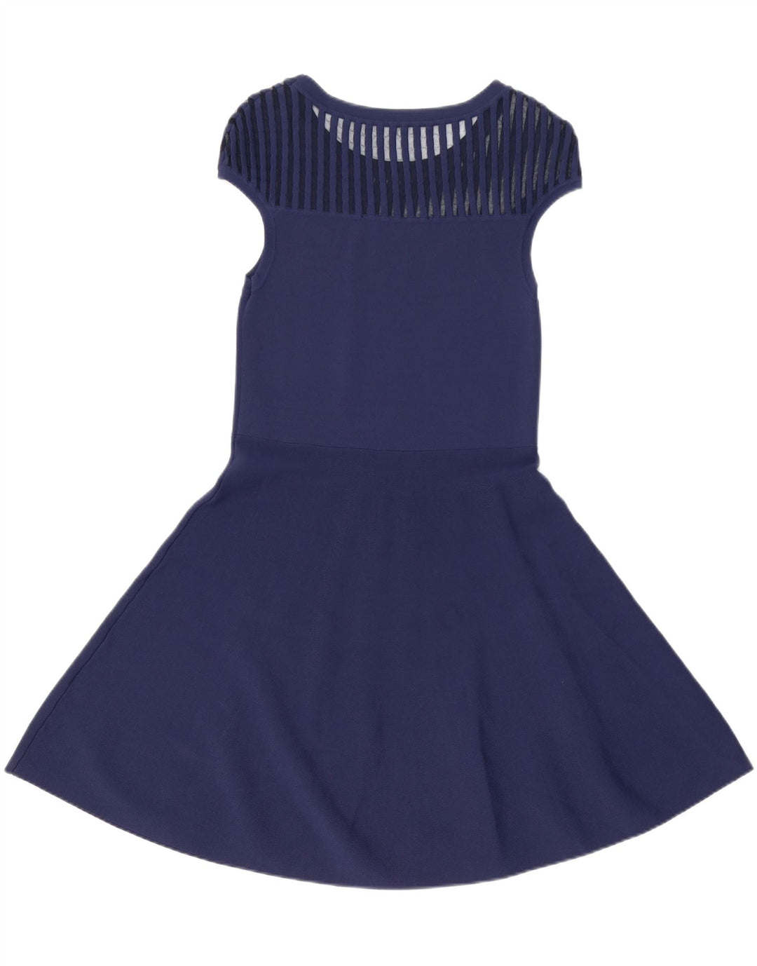 FRENCH CONNECTION Vestido acampanado para mujer UK 40 Medio Viscosa azul marino