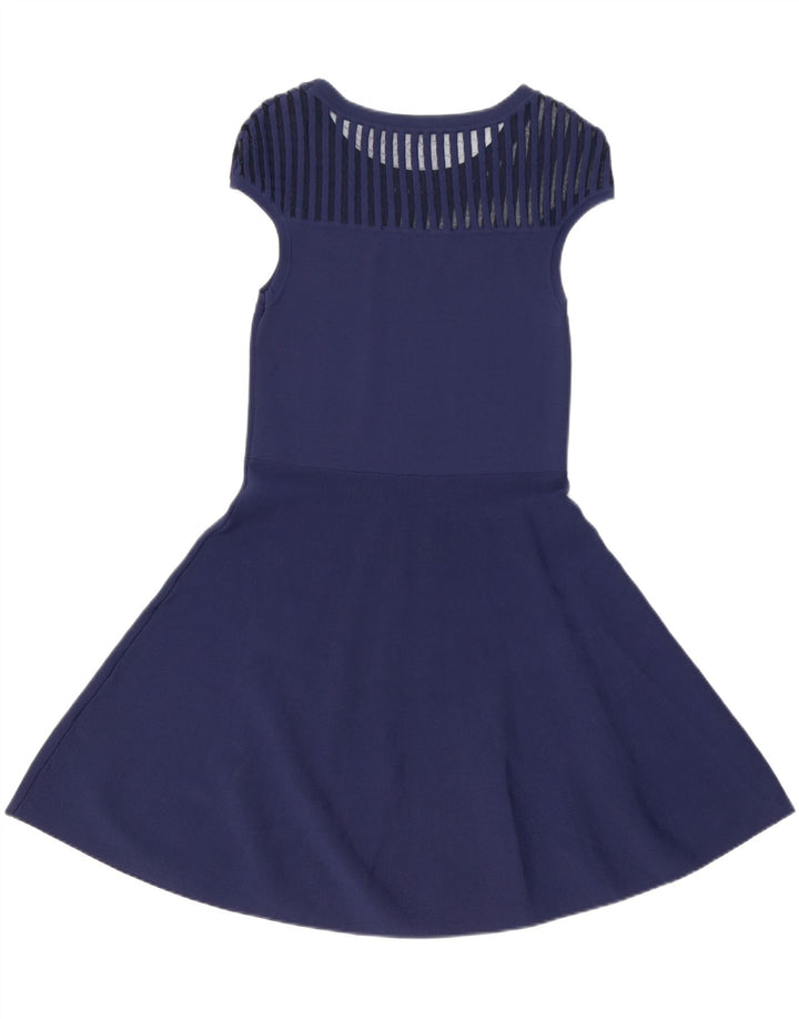 FRENCH CONNECTION Vestido acampanado para mujer UK 40 Medio Viscosa azul marino