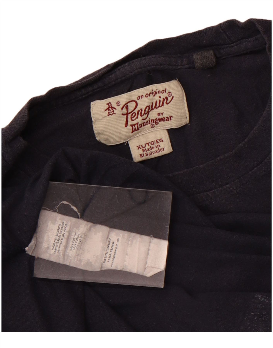 Penguin - Camiseta gráfica para hombre, talla XL, algodón azul marino