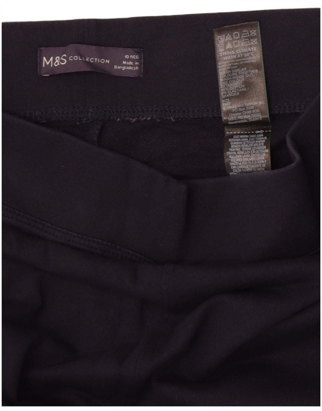 Marks & Spencer Leggings para mujer Reino Unido 10 Pequeño Algodón azul marino