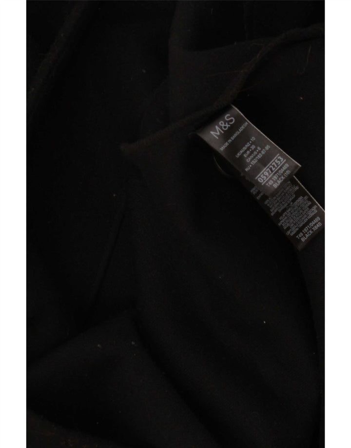 Marks & Spencer Abrigo para mujer UK 10 Pequeño Poliéster negro