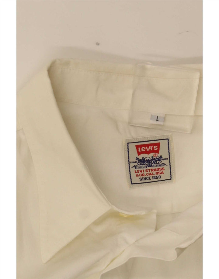 Levi's Camisa De Manga Corta Para Hombre Grande Blanca