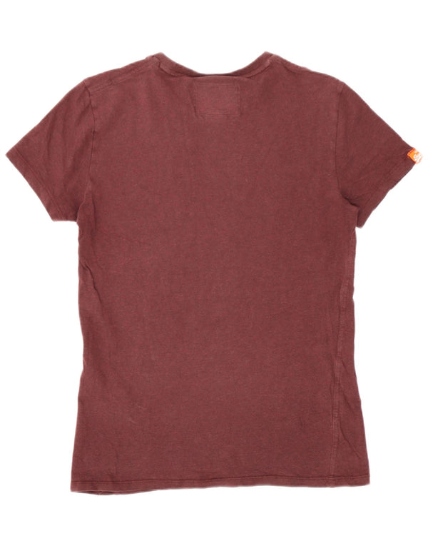 Superdry Camiseta para hombre Top XS Borgoña Algodón
