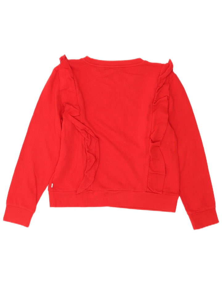 Levi's Sudadera Jumper para Mujer UK 14 Mediano Rojo Algodón