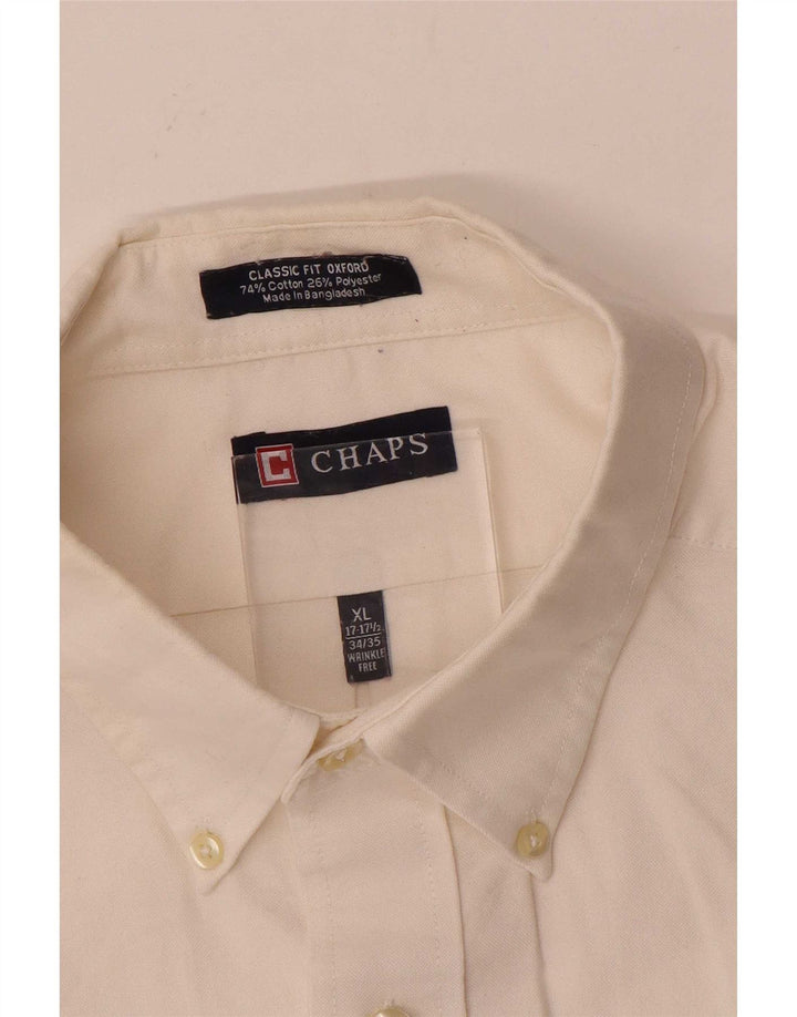 Chaps Camisa de ajuste clásico para hombre talla 17 1/2 XL algodón blanco