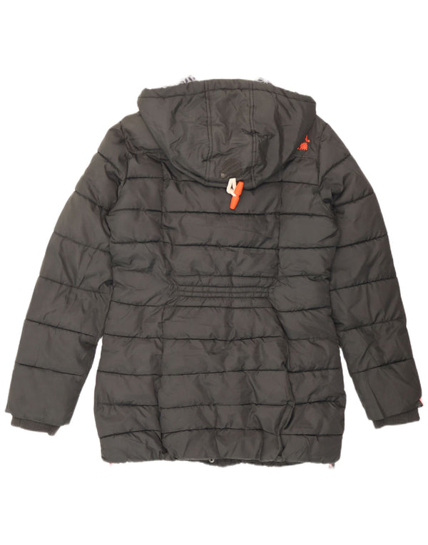Superdry Chaqueta Acolchada Con Capucha Para Mujer UK 44 Poliéster Gris Medio