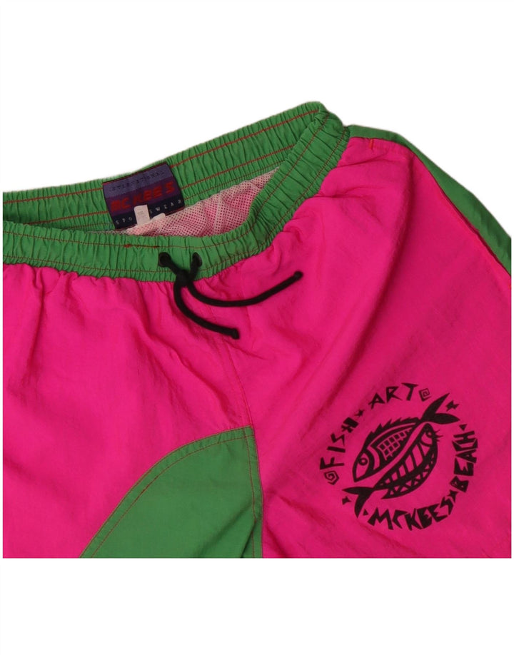 MC Kee's Bañador gráfico para hombre IT 48 Medium Pink Colourblock