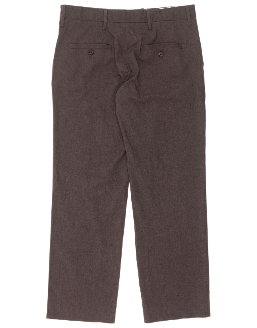 Zara Hombre Pantalones Casuales Rectos Medianos W32 L29 Poliéster Gris