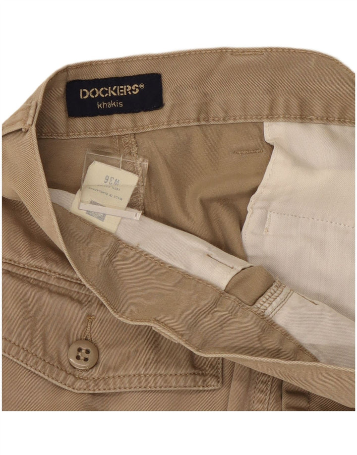 Dockers Mens Khakis Chino Shorts W36 Grande Algodón Beige