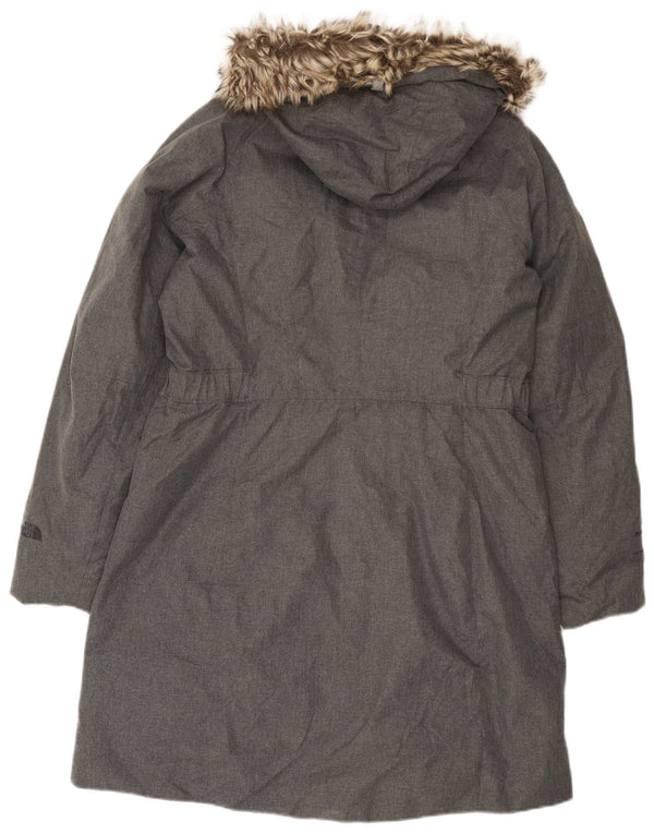 The North Face Abrigo acolchado con capucha para mujer UK 46 Poliéster gris grande