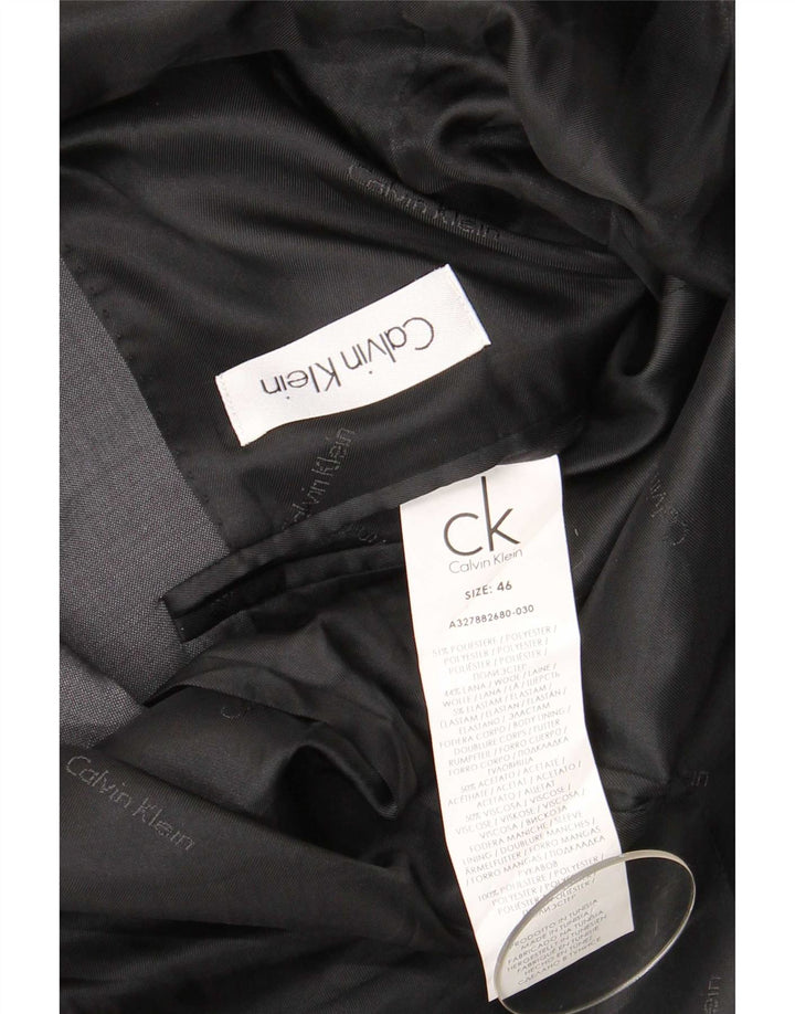 Calvin Klein Chaqueta tipo blazer de 2 botones para hombre IT 46 Poliéster gris pequeño