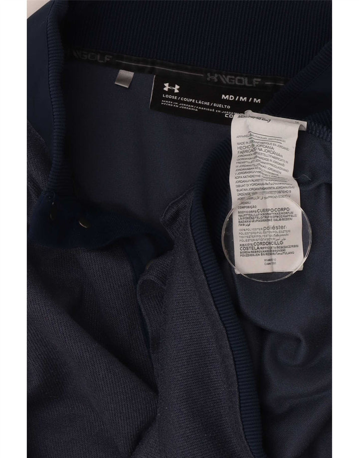 Under Armour Cold Gear - Sudadera con cuello y botones para hombre, color azul marino