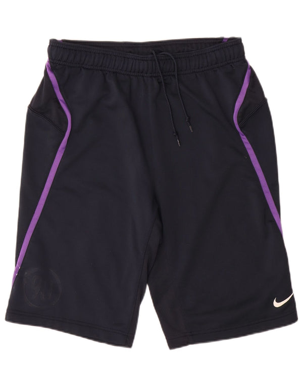 Pantalón corto deportivo Nike para hombre Poliéster color block azul marino mediano