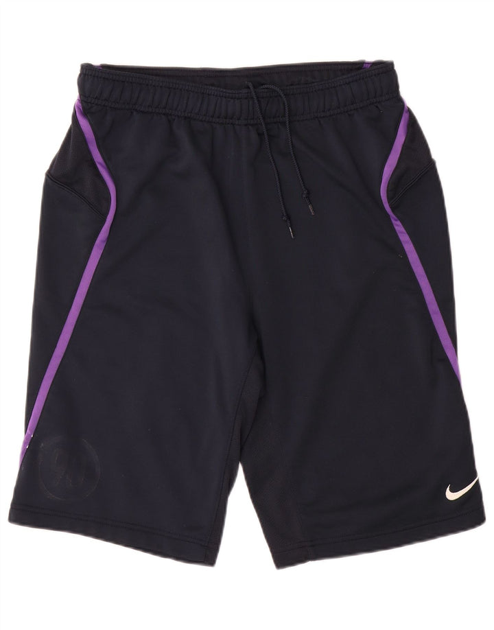 Pantalón corto deportivo Nike para hombre Poliéster color block azul marino mediano