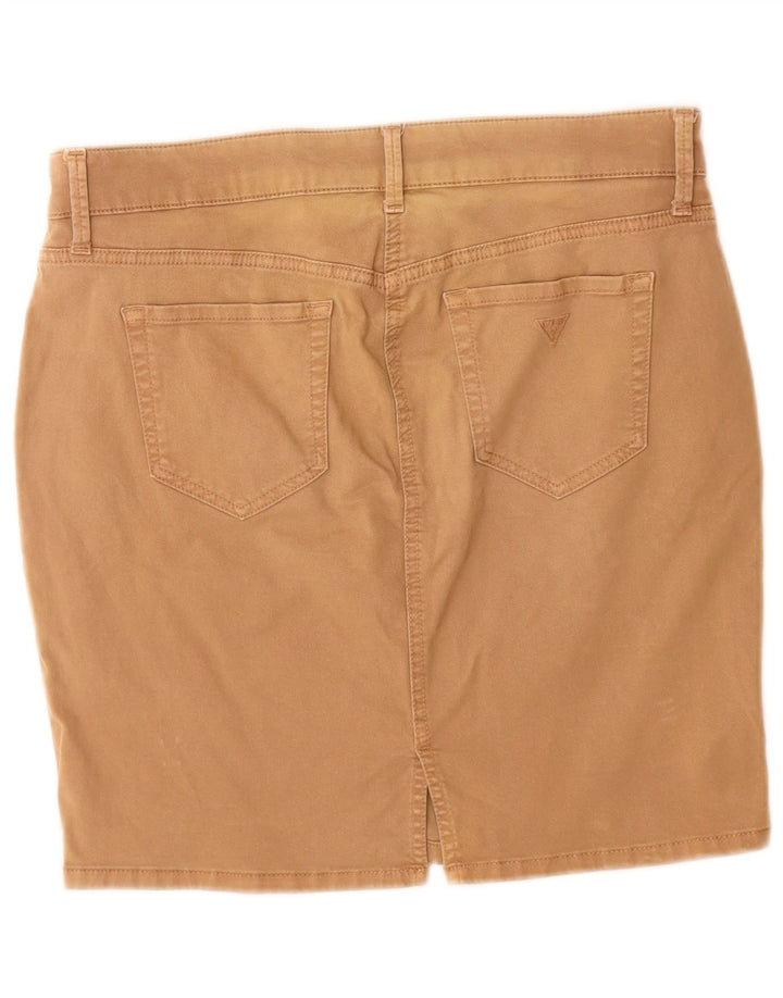 Minifalda Guess Mujer W29 Algodón Beige Medio