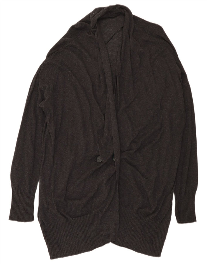 Zara Mujer Suéter Cárdigan Largo Extragrande UK 44 Gris Medio