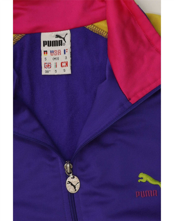 Puma Chaqueta De Chándal Para Hombre Poliéster Color Block Morado Medio