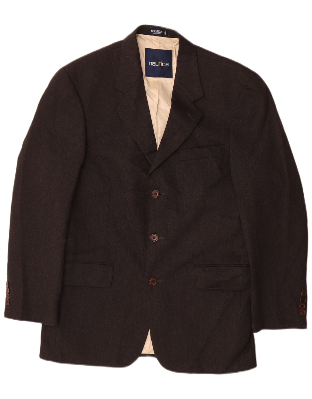 NAUTICA Chaqueta tipo blazer de 3 botones para hombre UK 38 Lana gris medio