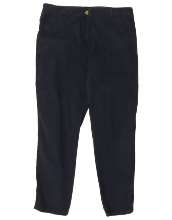 Marks & Spencer Pantalones chinos ajustados para mujer UK 12 Medium W31 L26 Azul marino