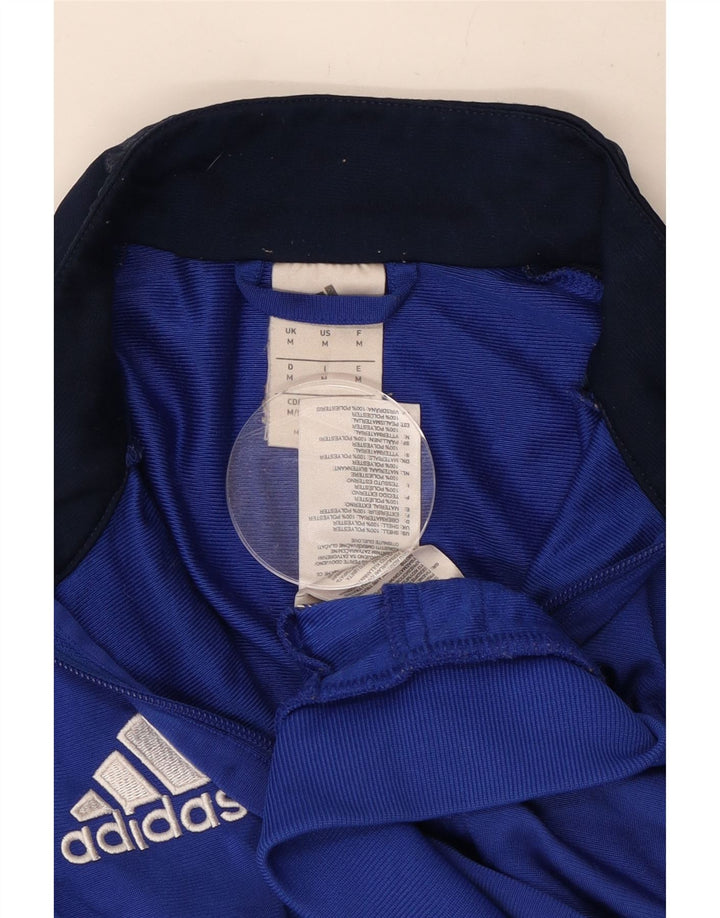 Adidas Hombre Chándal Top Jacket Azul Medio Colorblock Poliéster