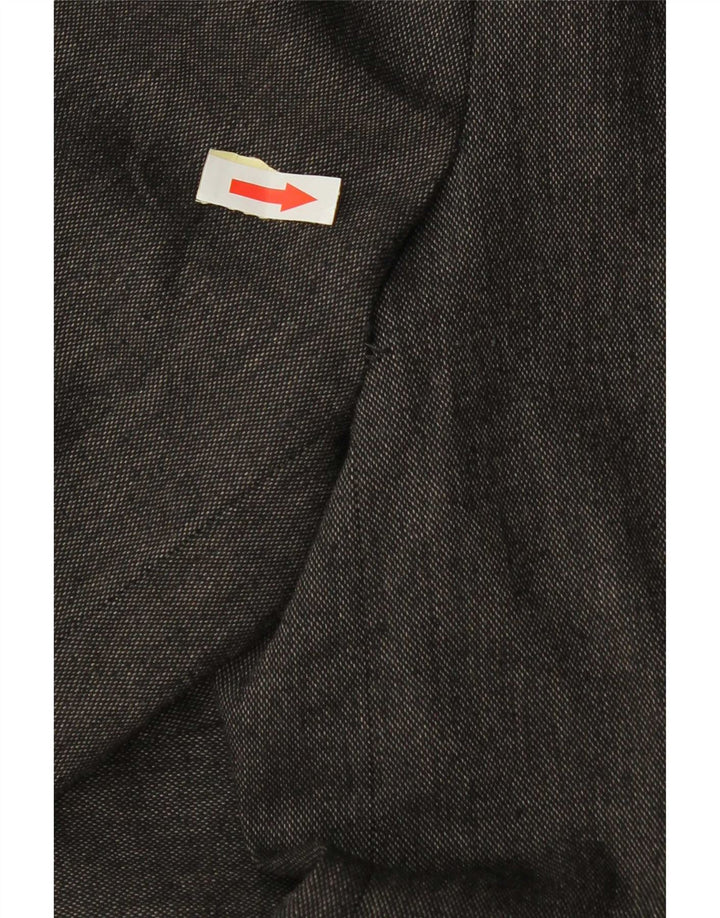 Zara Mujer Chaqueta Blazer De 1 Botón UK 40 XL Viscosa Gris