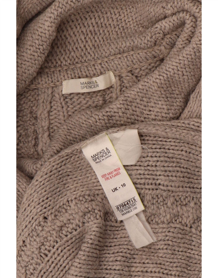 Marks & Spencer Suéter tipo jersey con cuello vuelto para mujer Reino Unido 10 Pequeño Acrílico gris