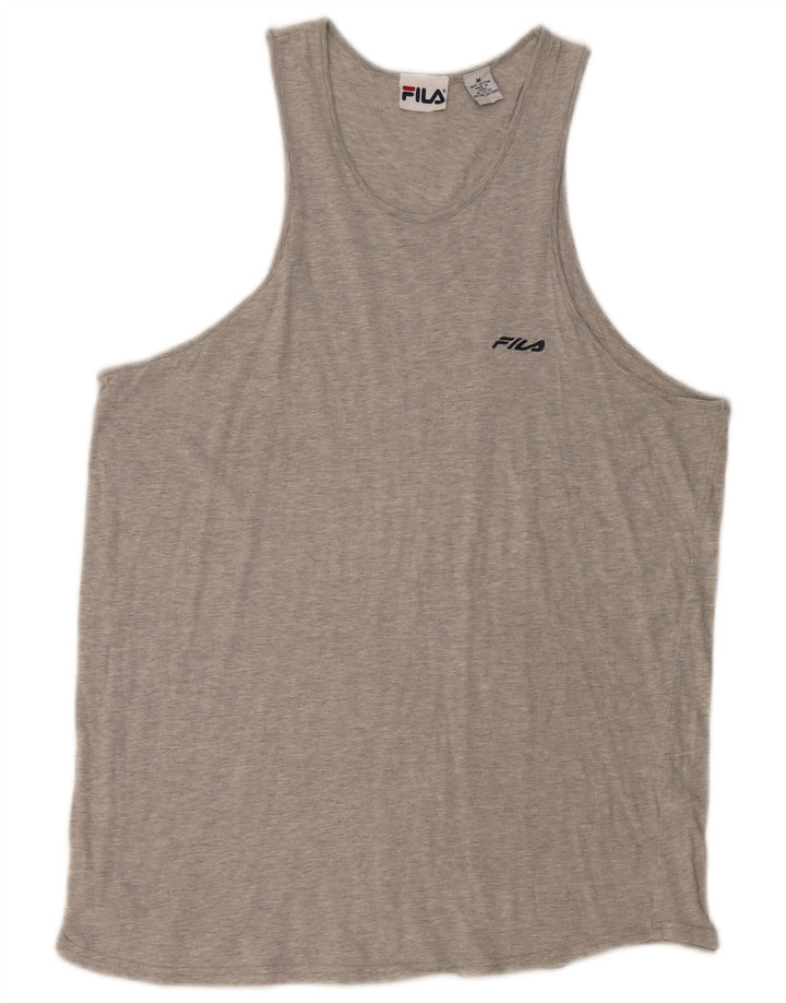 Fila Camiseta sin mangas para mujer UK 44 Algodón gris medio