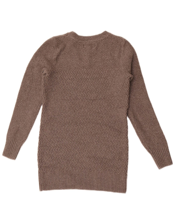 Fat Face Jersey largo con cuello barco para mujer UK 6 XS Poliéster gris