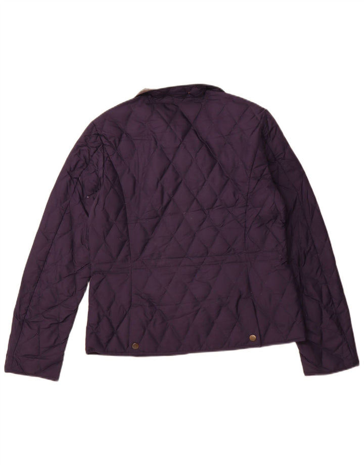 EDDIE BAUER Chaqueta acolchada acolchada para mujer UK 14 Mediana Azul marino Poliéster