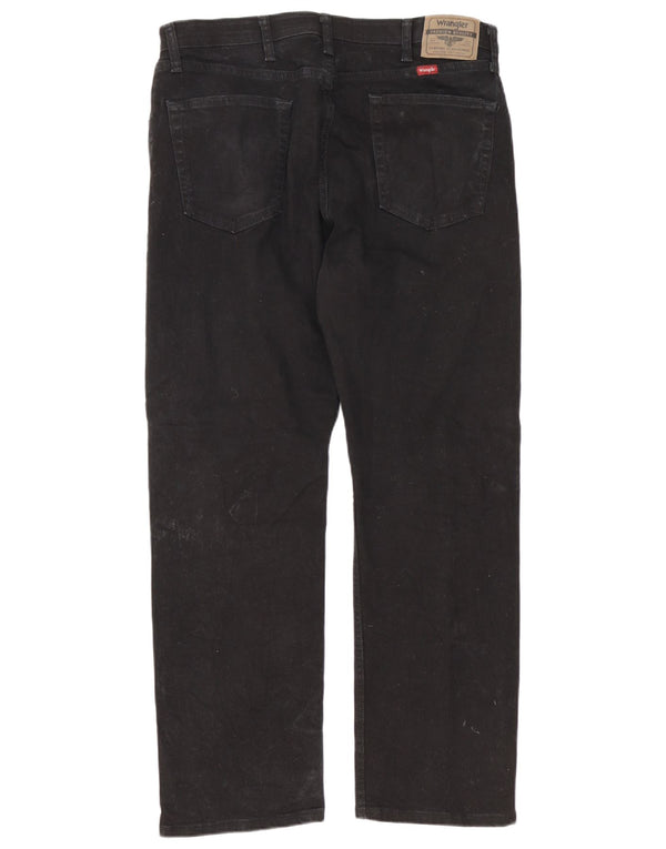 Wrangler Vaqueros rectos de corte regular para hombre W36 L30 Algodón negro