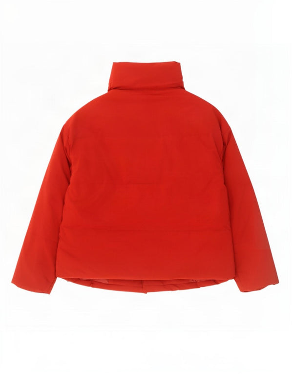 John Lewis Chaqueta acolchada de gran tamaño para mujer UK 46 Poliéster rojo grande